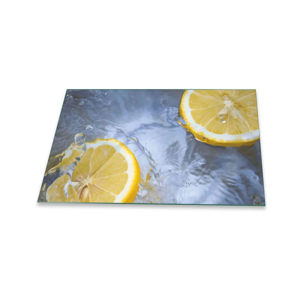 Piastra Vetro Protettiva 80x52 per Induzione e Ceramica Giallo Limone