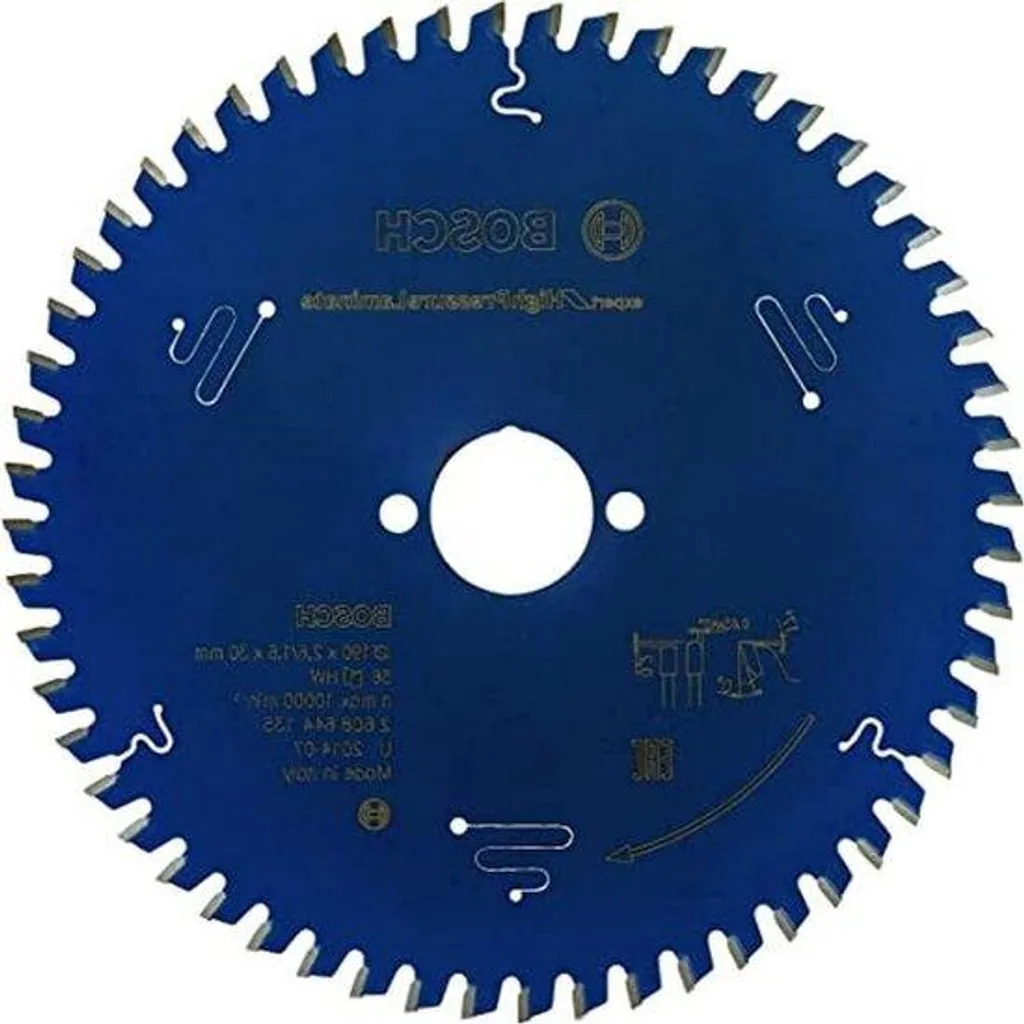 Lame 190mm stratifié 56 dents haute pression, alésage 30mm pour coupe nette
