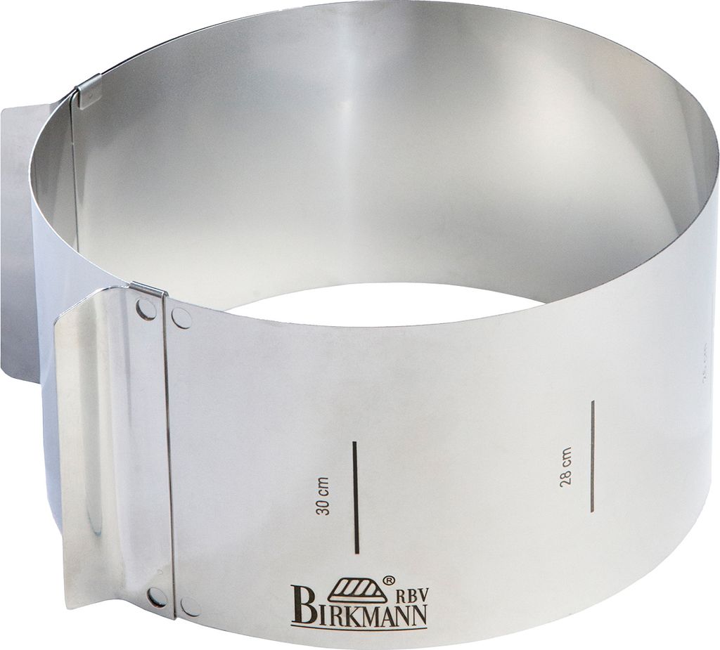 BIRKMANN Tortenring, verstellbar Ø 18 – 30 cm x H 10 cm, Produktbild 