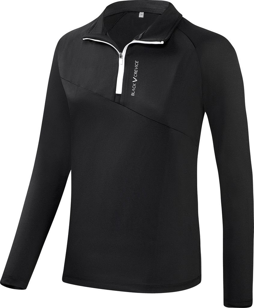 BLACK CREVICE - Damen Funktionsshirt/Skirolli/Midlayer | Farbe: Schwarz | Größe: 38