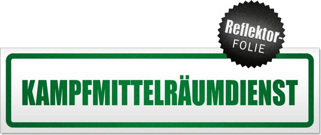 Kampfmittelräumdienst Magnetschild Schild magnetisch