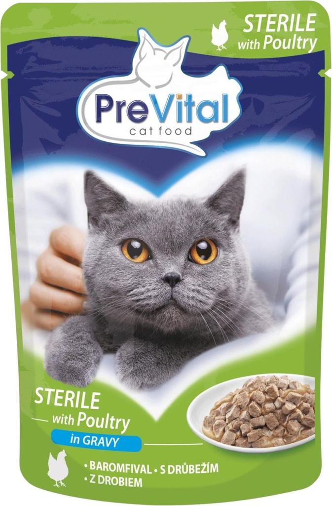 Pełnoporcjowa karma dla kotów Prevital Sterile z drobiem w Zdjęcie produktu 