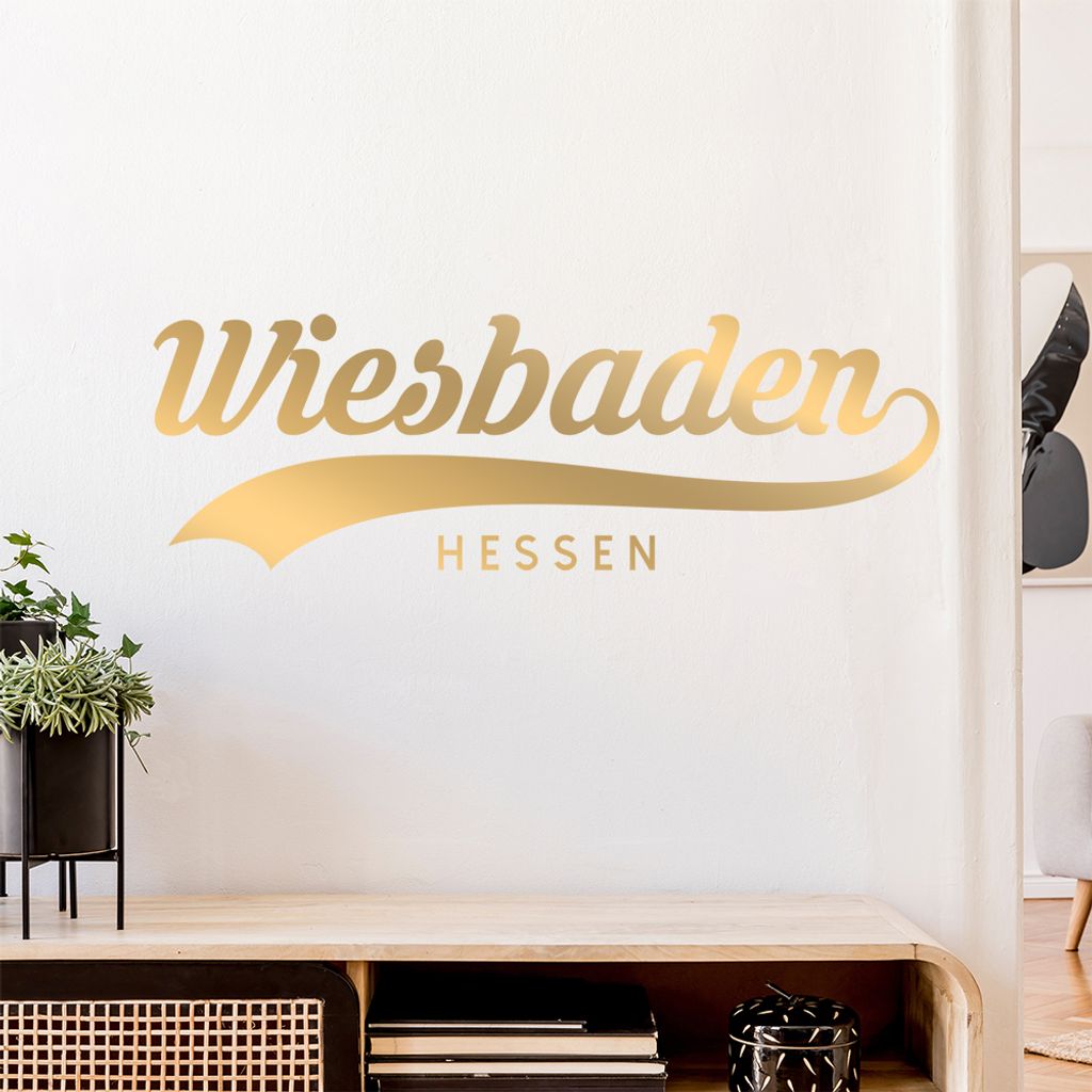 Wiesbaden Hessen Wandtattoo Wandaufkleber Wall Sticker - Dekoration, Küche, Wohnzimmer, Schlafzimmer, Badezimmer