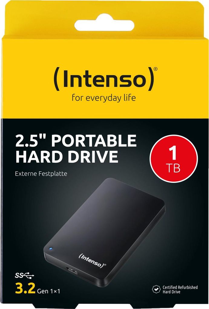 Intenso 6.3cm 2.5" 3.2 MemoryCase schwarz Refurbished - Produktbild 