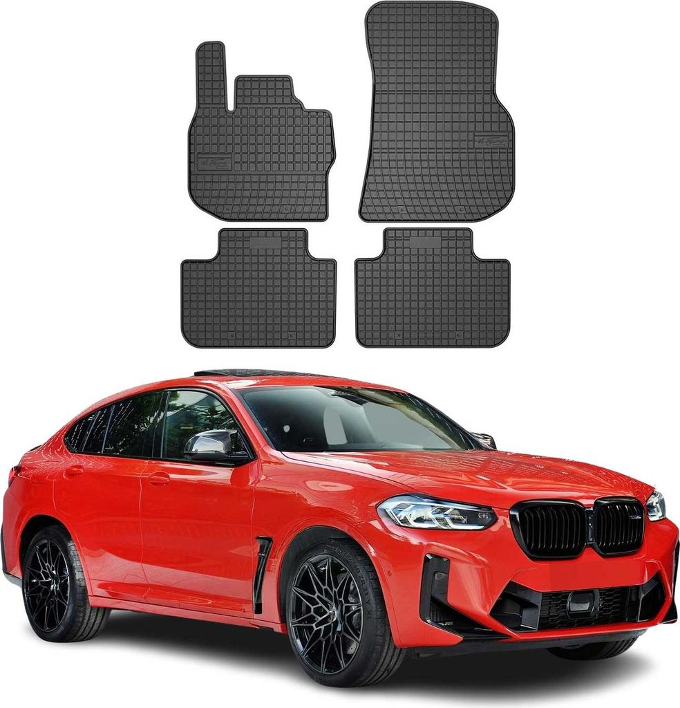 2018-2025 BMW X4 G02 Fußmatten TPE Schwarz 4 tlg Produktbild 
