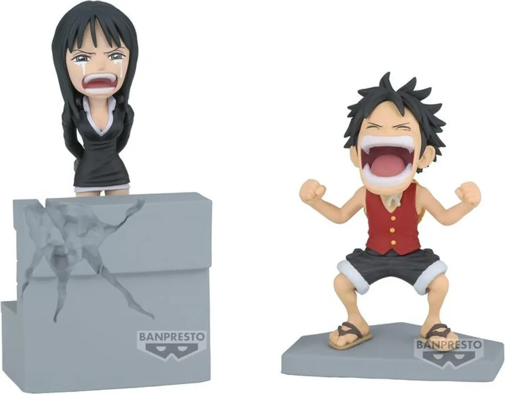 Lot de 2 Figurines de Collection One Piece Luffy et Nico Robin