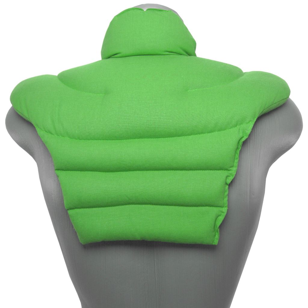 Nackenhörnchen HWS - Nacken + Schultern + Rücken - froschgrün - Rapssamenkissen - Nackenkissen Wärmekissen