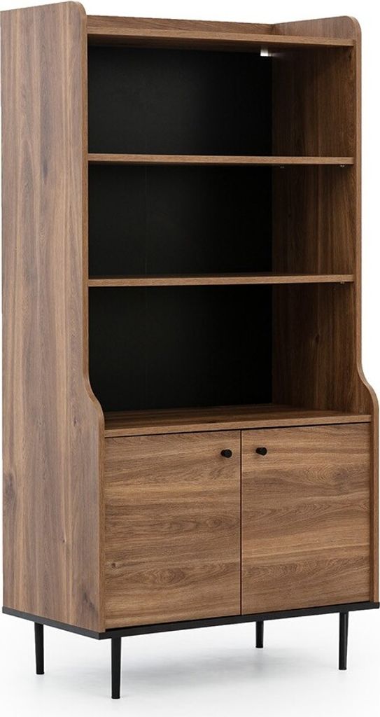 BETTSO Hohes Bücherregal mit Einlegeböden VIVO 80 BRANDY Produktbild 