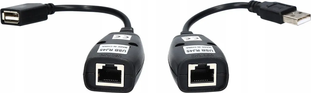 Adaptateur extender USB vers LAN 60m Cat 5e 6 actif pour longue distance