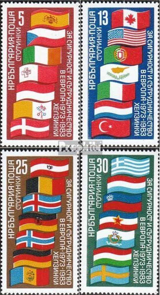 Briefmarken Bulgarien 1982 Mi 3138-3141 (kompl.Ausg.) postfrisch KSZE