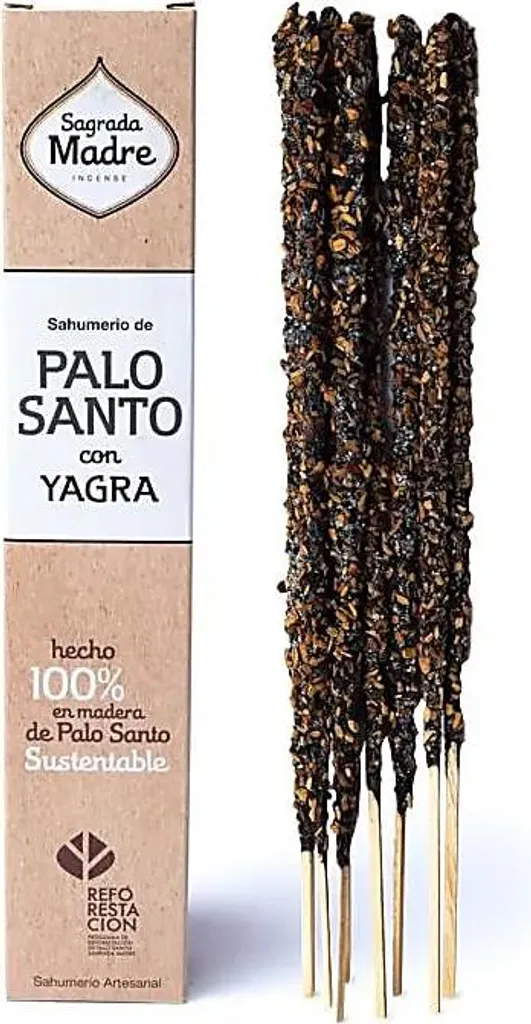 Encens Sagrada Madre Palo Santo au Yagra - Boîte de 3 Bâtons de 30g