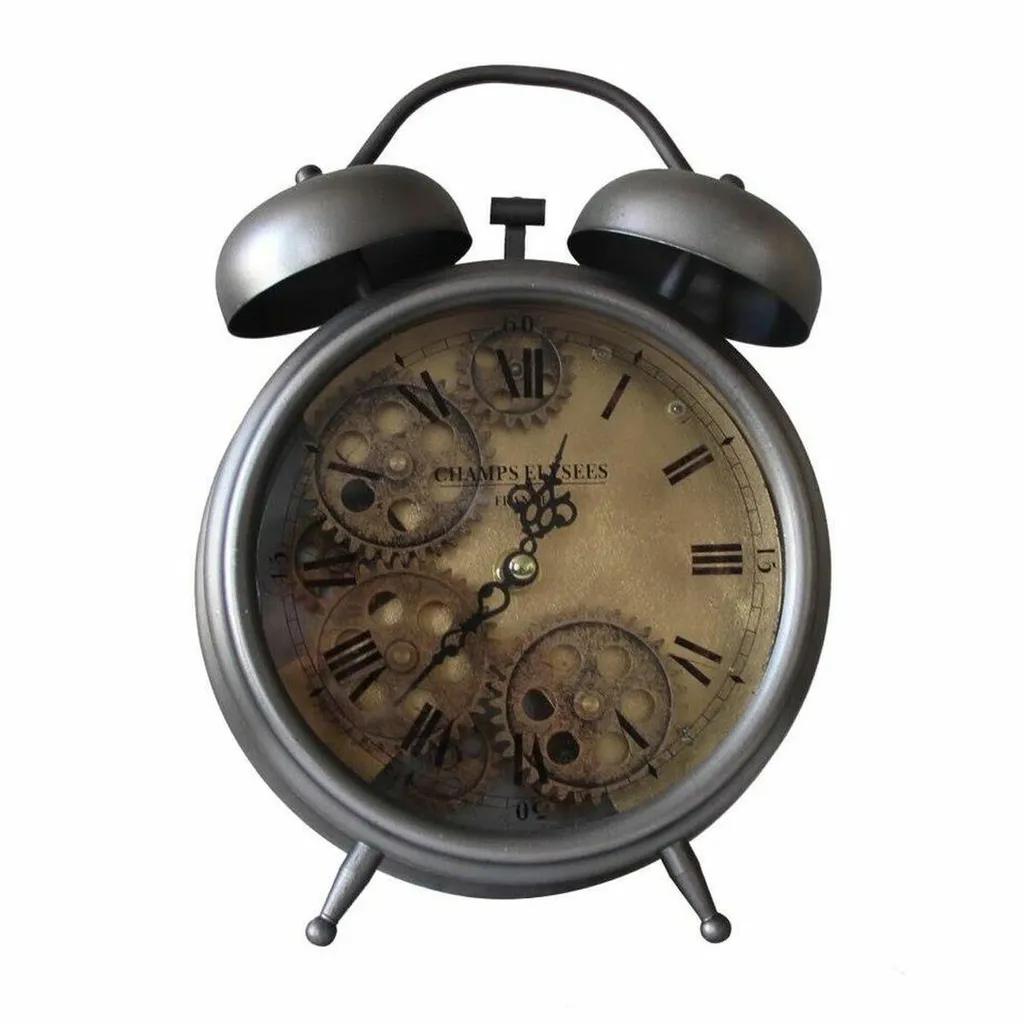 Horloge de table DKD Home Decor Crystal Silver Iron 19 x 7,5 x 25 cm