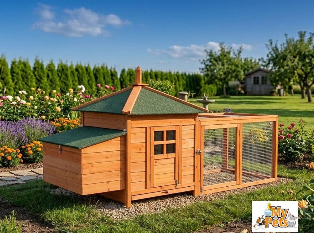 Hühnerhaus AGNES PREMIUM Hühnerstall Kleintiergehege Hühner Produktbild 
