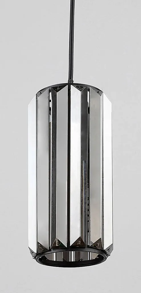 Sospensione Design Rabalux 72255 Metallo Nero e Vetro Fumé Moderno - 3