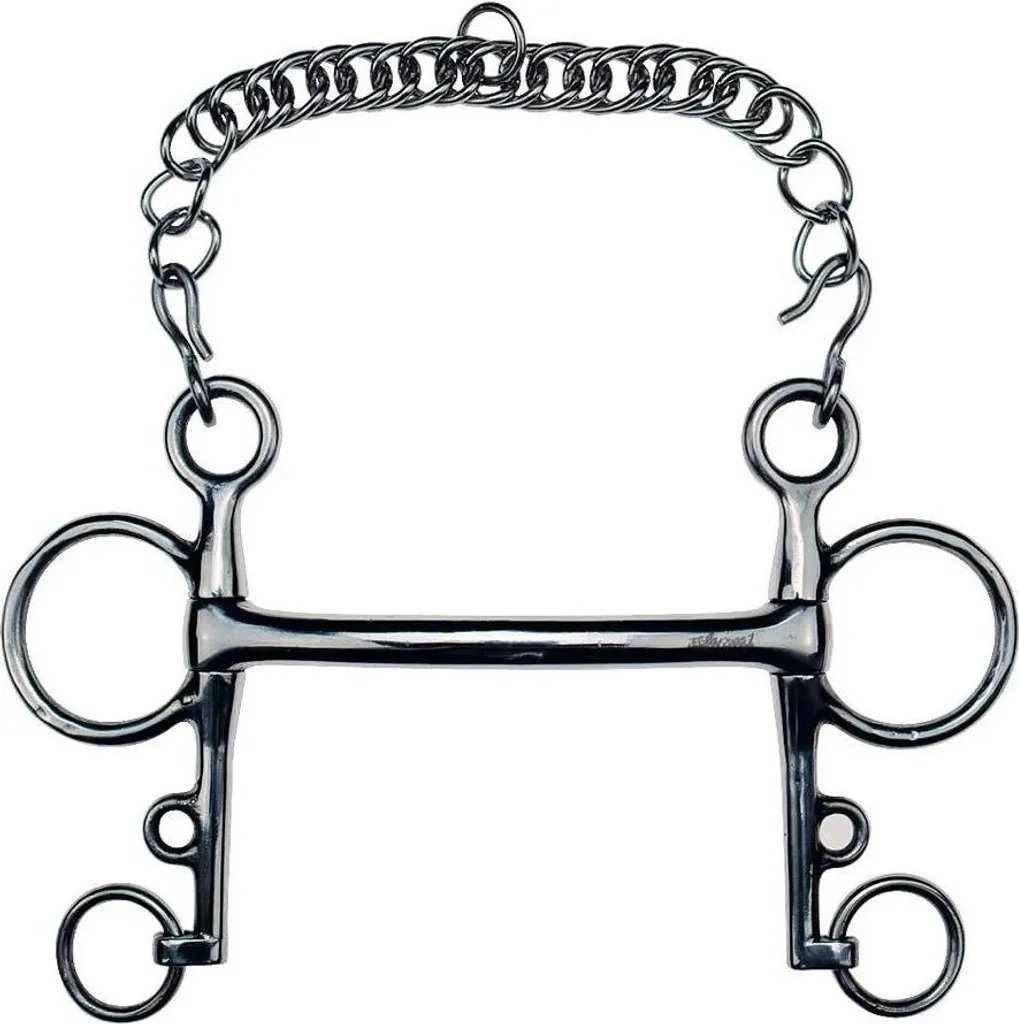 Mors Pelham Droit Feeling en Argent 13.5 cm pour l'équitation classique