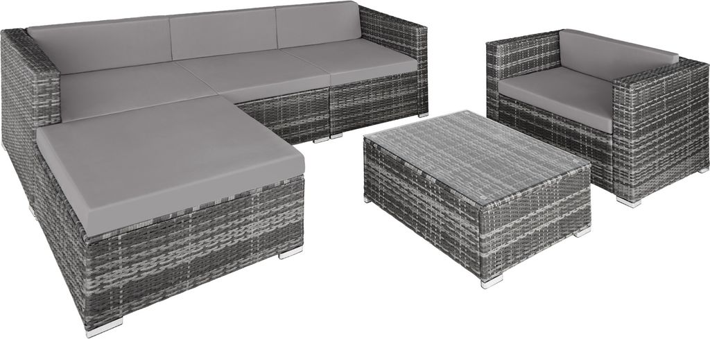 Rattan Lounge Milano für 4 bis 5 Personen widerstandsfähig Produktbild 