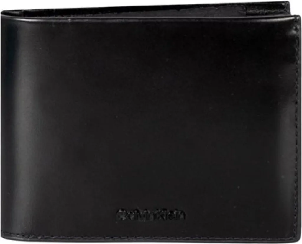 Portefeuille CK K50K510301BAX fin en cuir avec fentes pour cartes bancaires