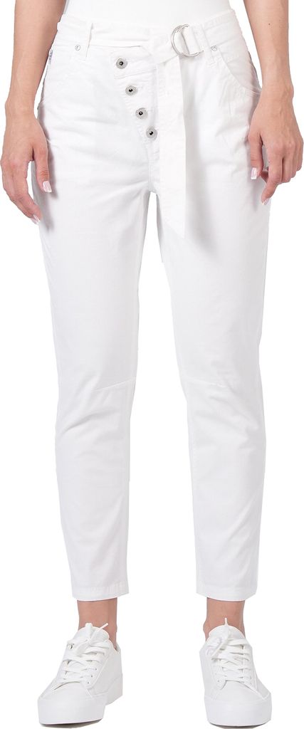 32961 M.O.D Miracle of Denim, Iris Boyfriend, 7/8 Damen Jeans, Gabardine Stretch, soft white, W 26 L 26
