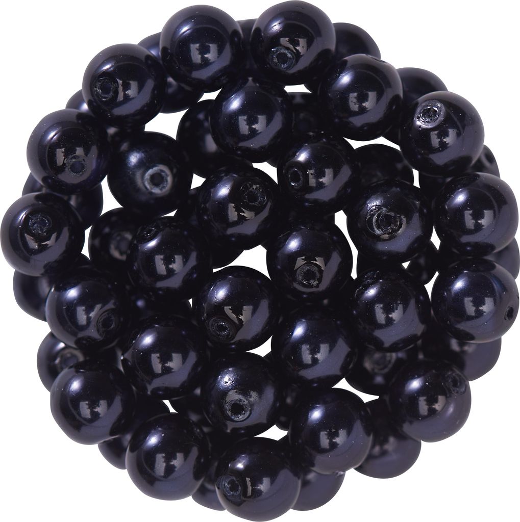 Glaswachsperlen Ø 6 mm, 55 Stück Schwarz Produktbild 