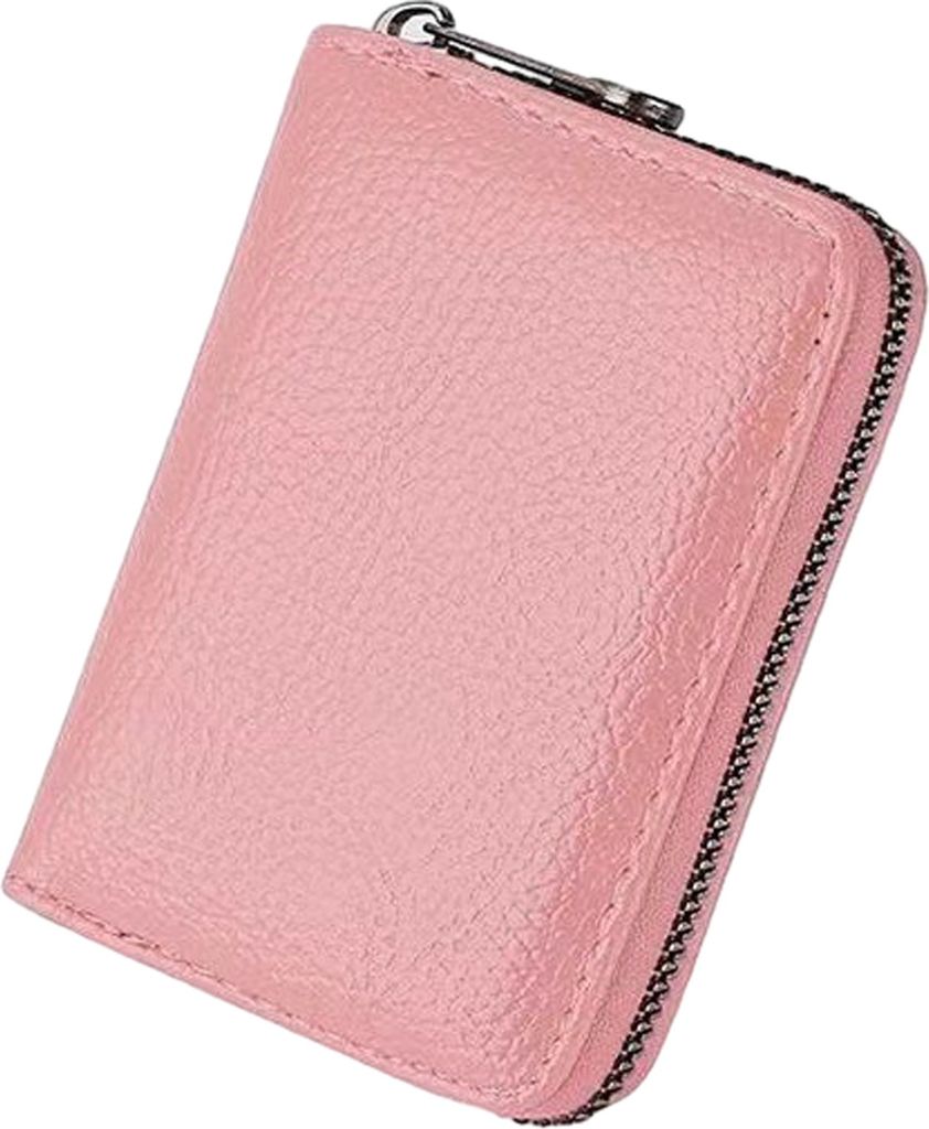 Herren-Geldbörse, großes Fassungsvermögen, glattes Kunstleder, Reißverschluss, Organform, mehrere Taschen, Kreditkartenhalter, Karten-Organizer