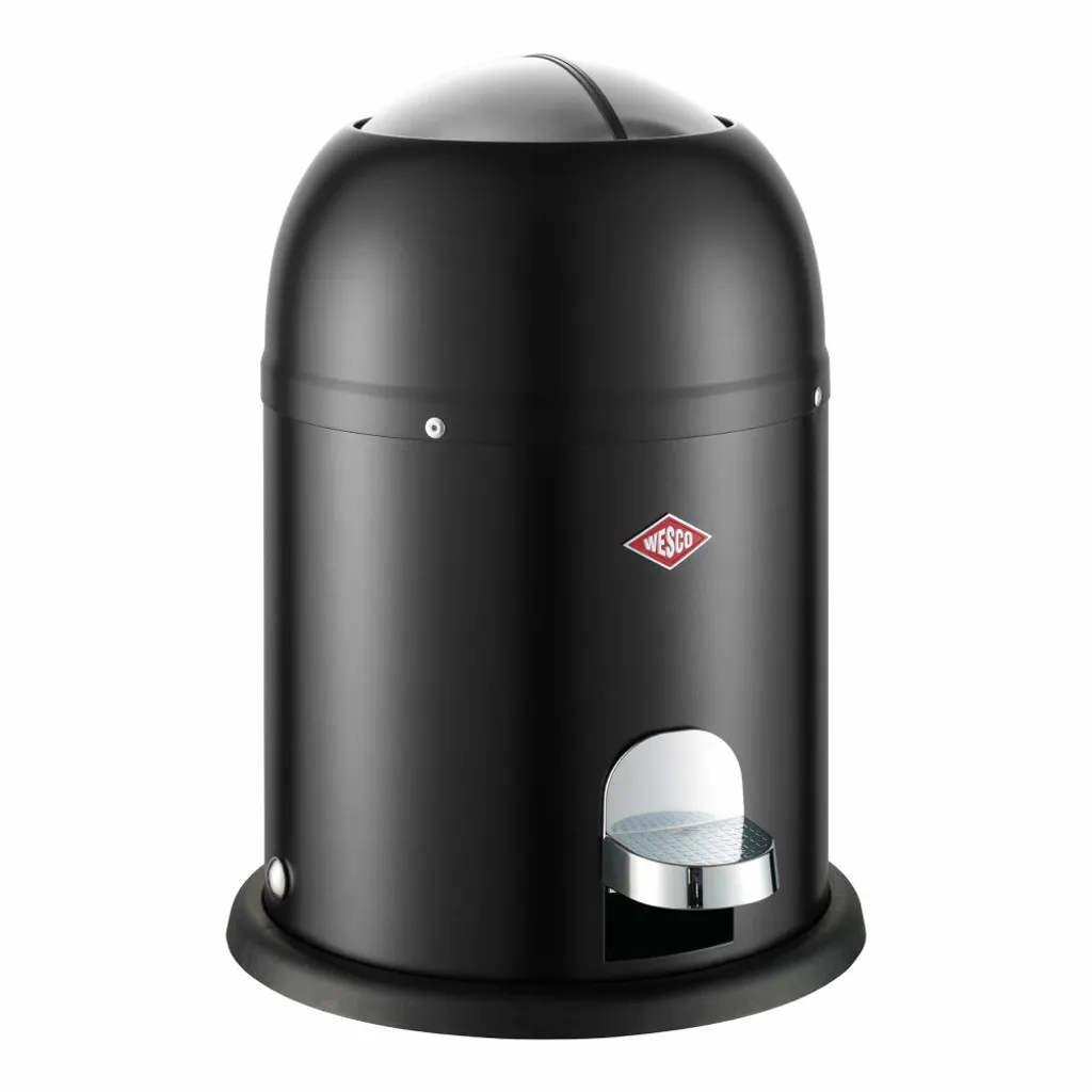 Wesco Mini Master 180112-73 Poubelle à Pédale 6L Noir Mat en Acier