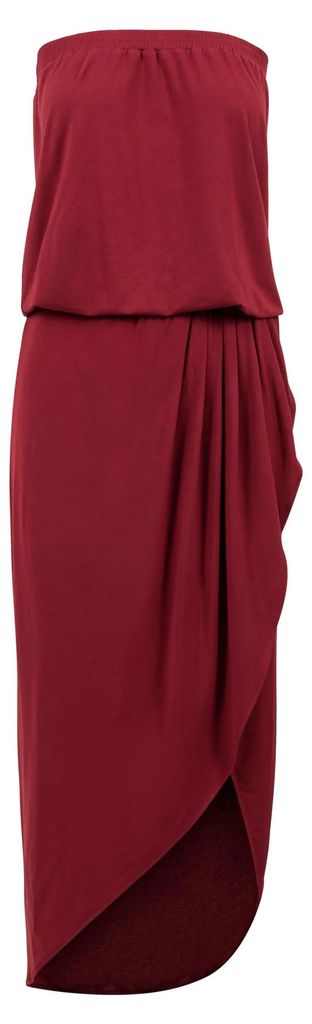 Urban Classics - Kleid Bandeau für Damen TN118 (XS) (Burgunderrot)