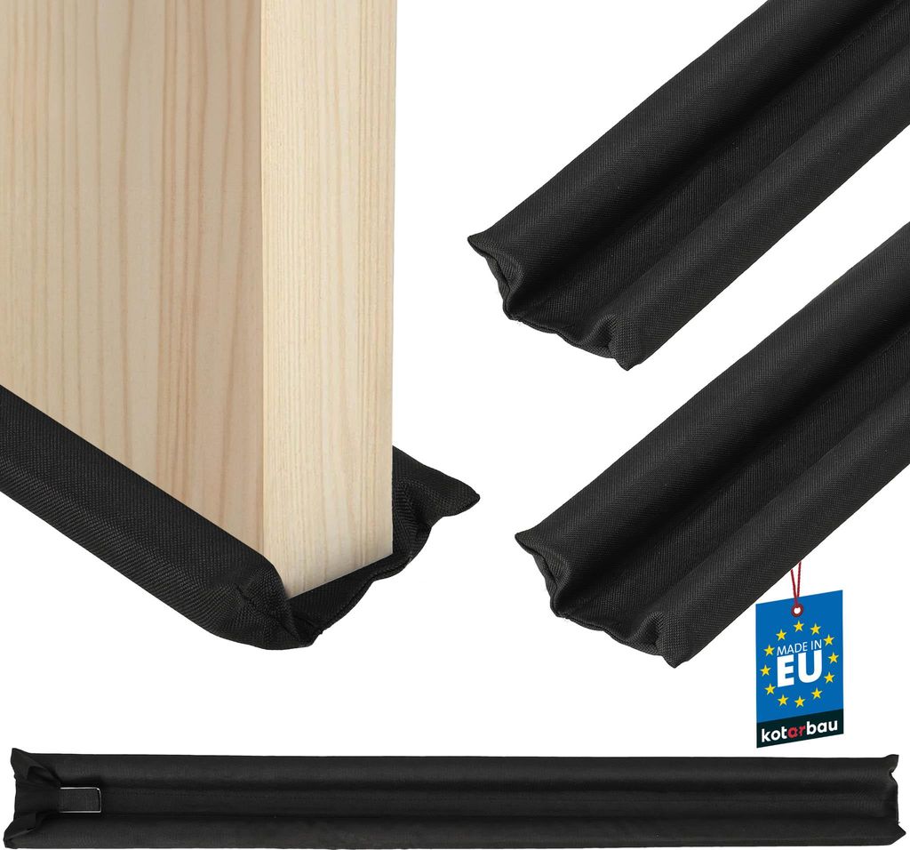 KOTARBAU 2er Set Türdichtung aus Schaumstoff 95 cm Zugluftstopper für Türen 30 mm Doppeldichtung Zuschneidbar Schallschutz Türbodendichtung T...