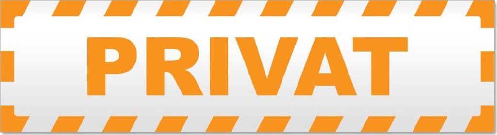 PRIVAT gestreift Magnetschild Schild magnetisch