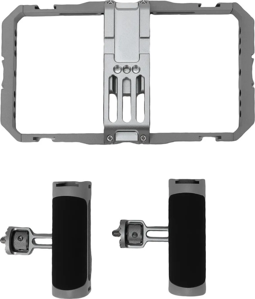 Cage smartphone et caméra Pro Rig-X1 avec double poignée silicone