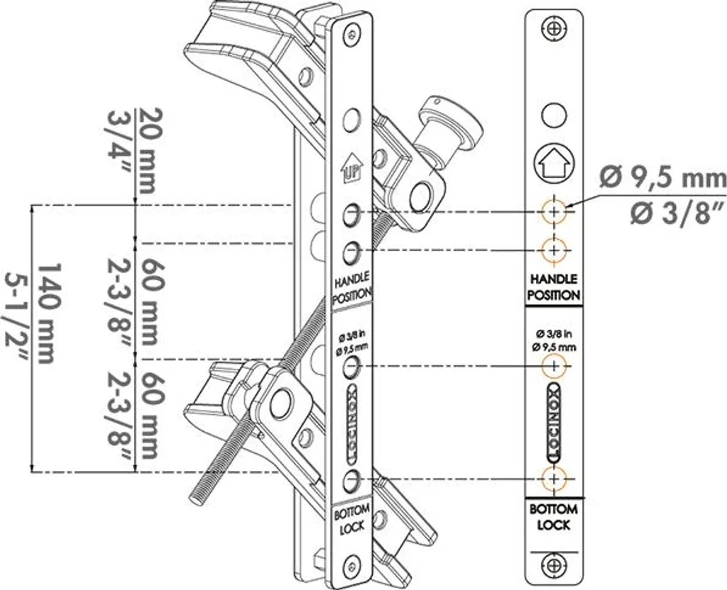 DRILLFIX Locinox Coffret Complet de Perçage avec Gabarit de Pose