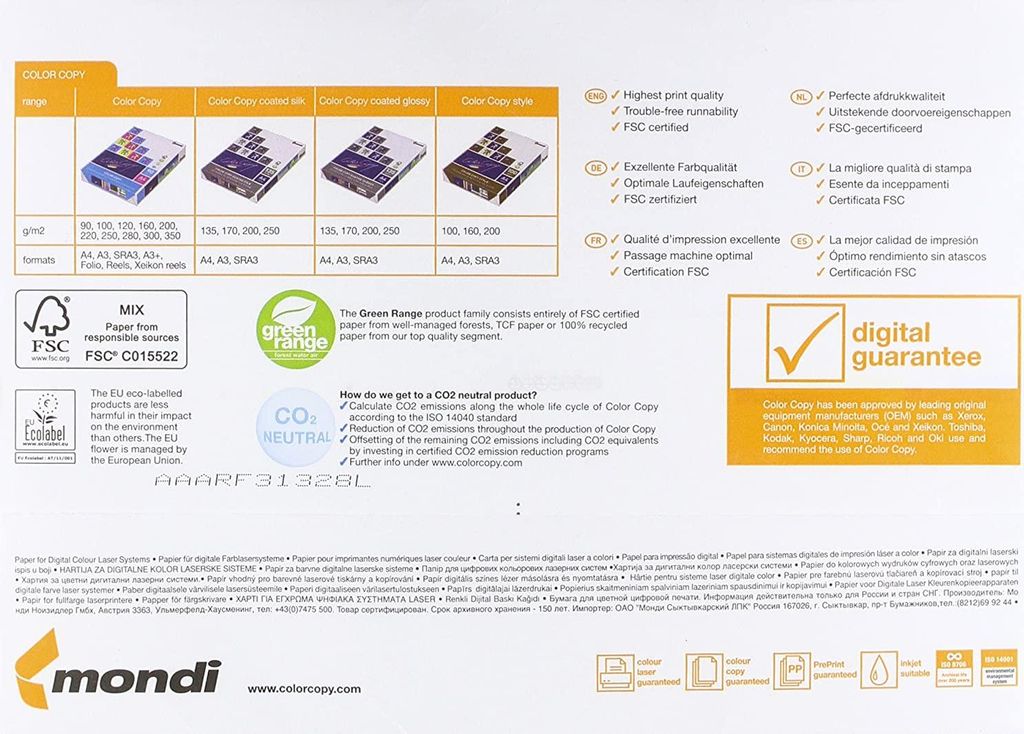 Mondi Color Copy Laserdruckpapier – 250 G/m², A4 Produktbild-Vorschau 2