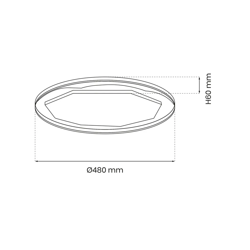 Grand Plafonnier LED Télécommandé 48cm 52W Milagro Optima Éclairage Intense - 7