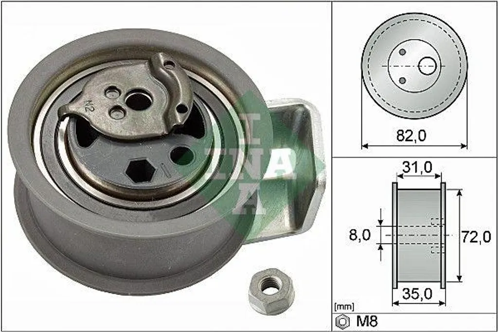 Galet tendeur de distribution pour Audi A4 A6 et VW Golf 4 Passat