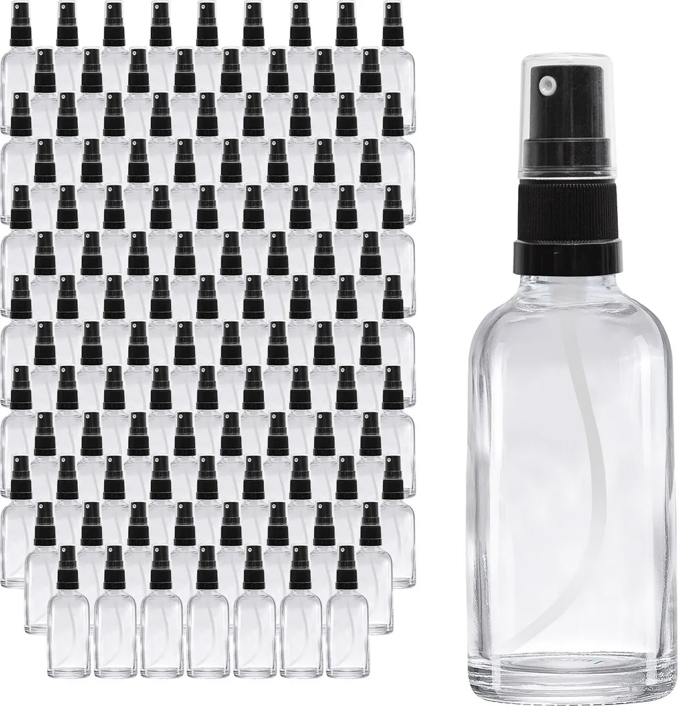 Vaporisateur en Verre de 30ml : Lot de 143 Flacons avec Spray Noir Chic