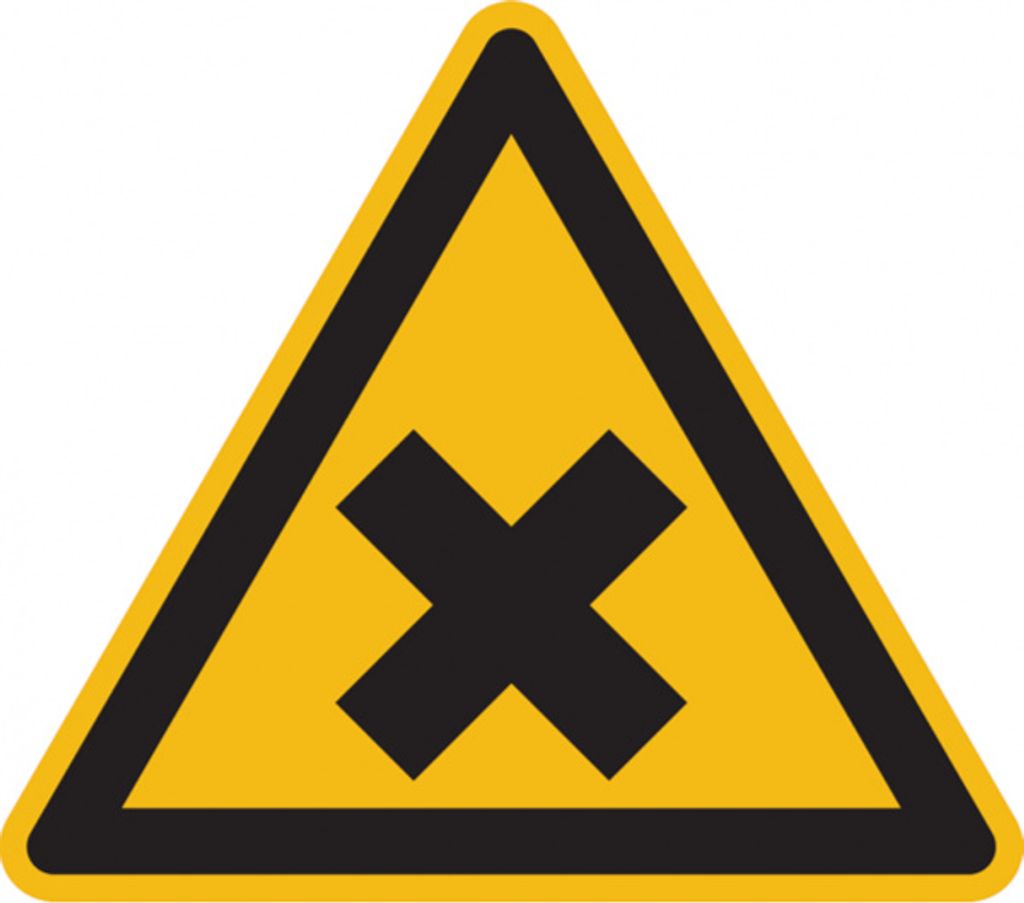 Dreifke Aufkleber Warnzeichen, Warnung vor gesundheitsschädlichen oder reize...