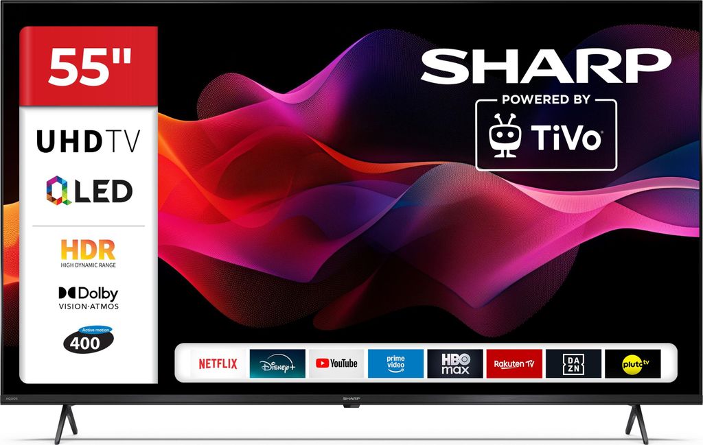 Sharp 55HM5245E 55 Zoll QLED 4K Fernseher TiVo Smart TV Dolby Vision Atmos Triple Tuner