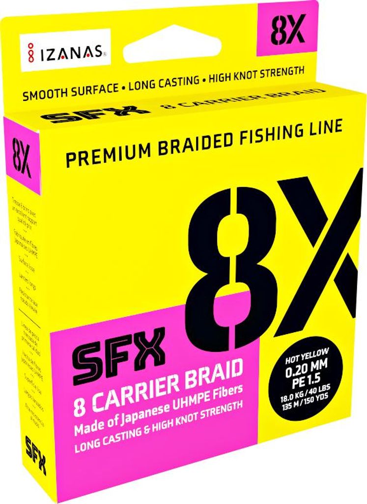 Sufix Angelschnur SFX 8 Carrier Braid (270m, Lo-Vis Green)