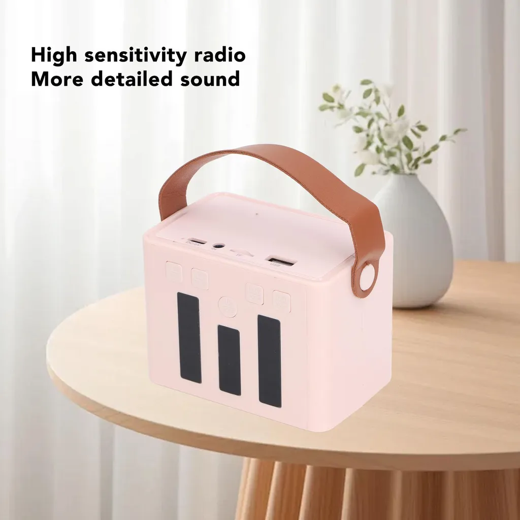 Mini Karaoke Portatile Bluetooth con Luci LED e Microfono per Feste