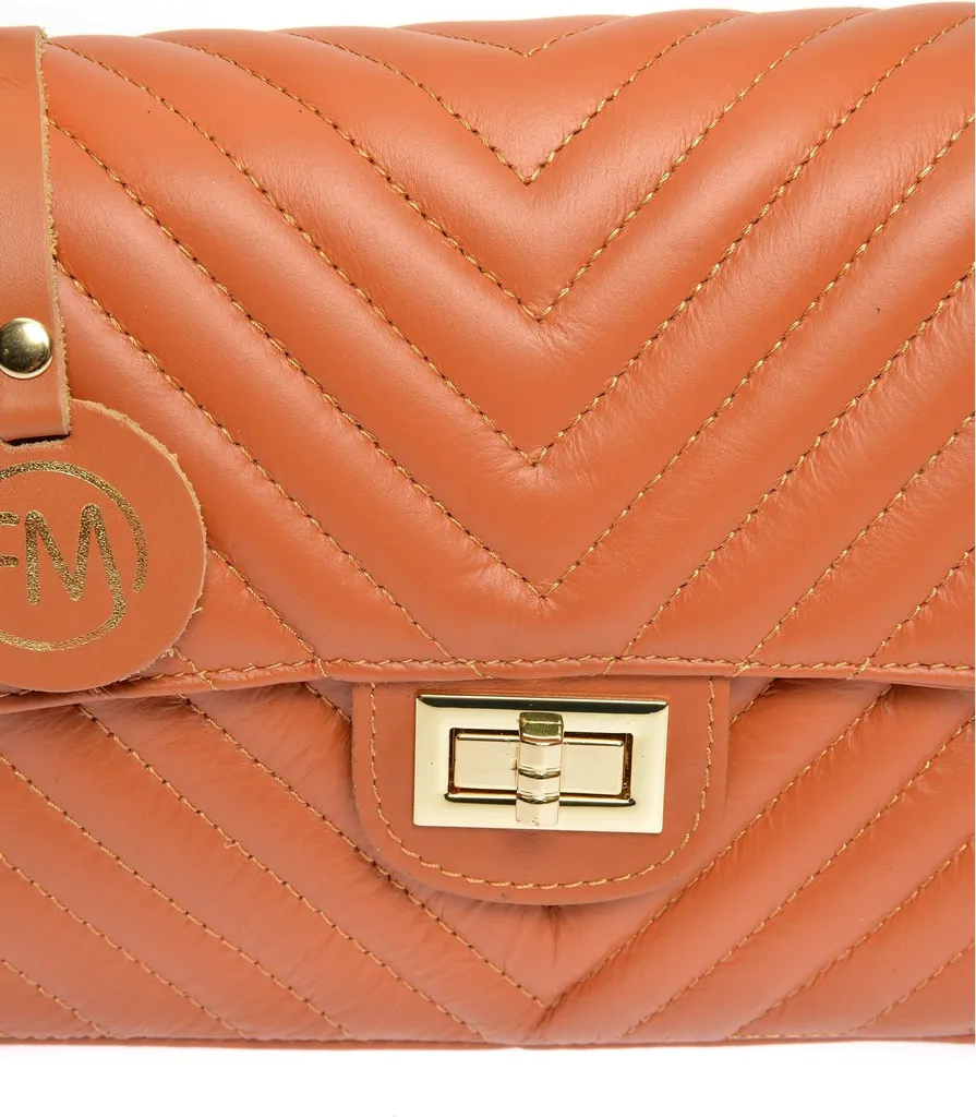 Sac bandoulière chic pour le travail et sorties - Roberta M Cognac - 3