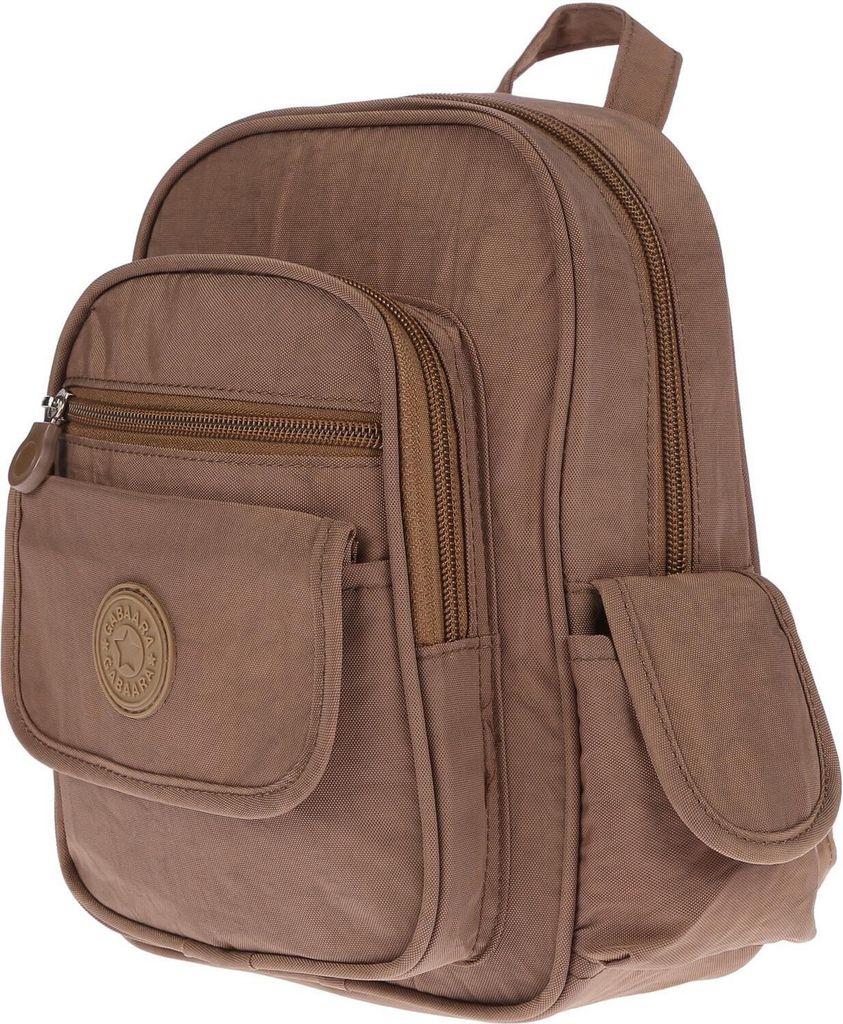 Mini Damen Rucksack Freizeit Reisen Outdoor Umhängetasche Nylon City Leicht Braun