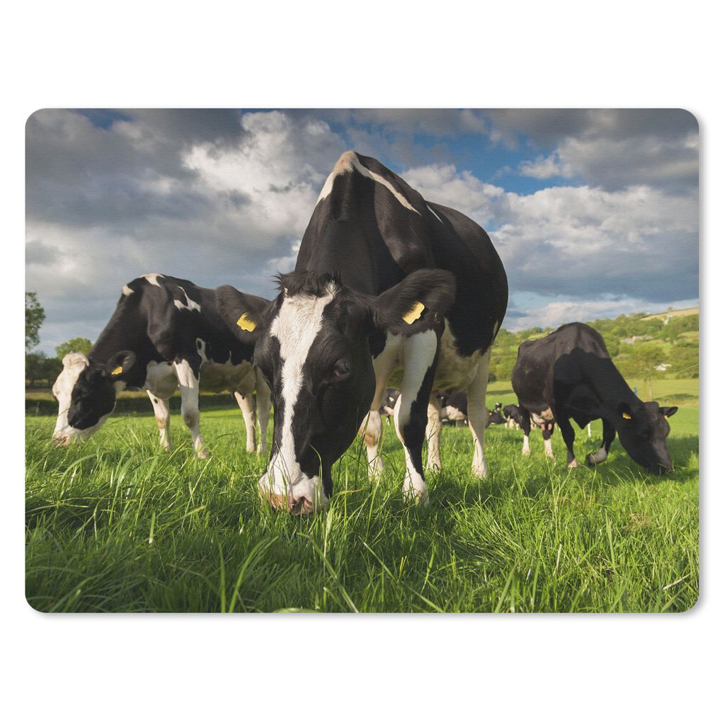 MuchoWow Mauspad Mousepad Kühe - Tiere - Gras - Wiese - Bauernhof 40x30 cm - Mousepads - Maus Mat - Pad - Mausunterlage - Anti Rutsch