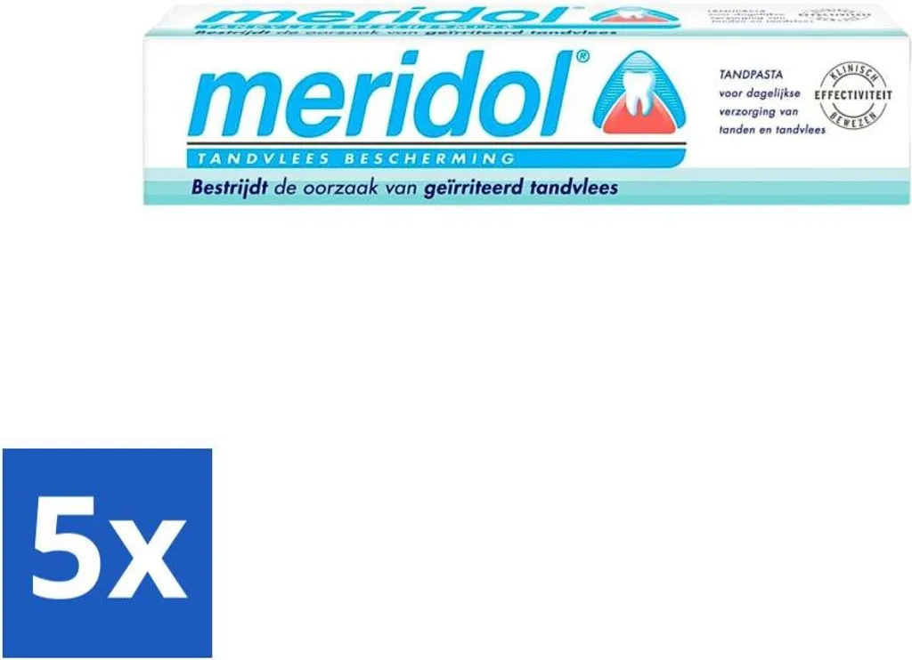 Meridol 5 Pezzi 75ml: Kit Allenamento per Gengive Forti e Sane