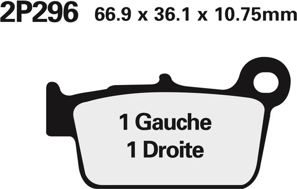 Plaquettes NISSIN 2P-296ST-MX en métal fritté haute performance moto