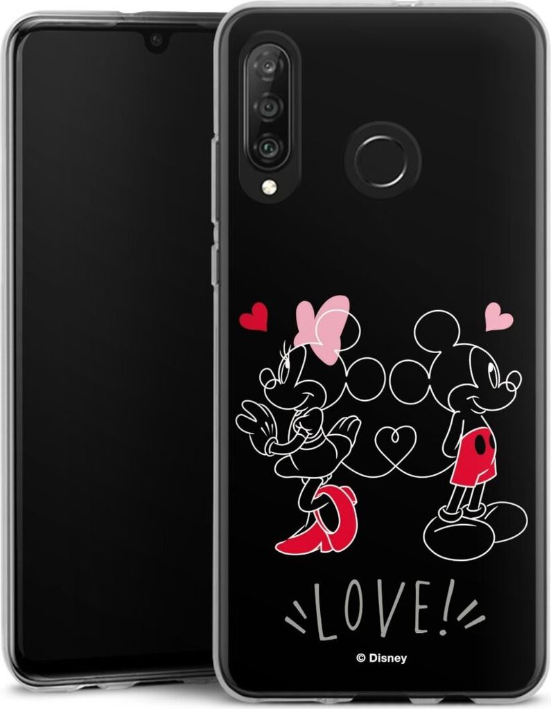DeinDesign Handyhülle für Huawei P30 Lite Silikon Hülle Case Smartphone Schutzhülle Disney Liebe Mickey & Minnie Mouse