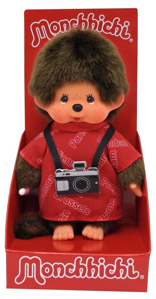 Pluszowa figurka Monchhichi „Tourist Boy”, 20 cm Zdjęcie produktu 