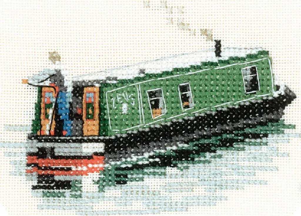 Heritage NBMN944-A Set Punto Croce Contato 10.5x7.5cm Narrow Boat