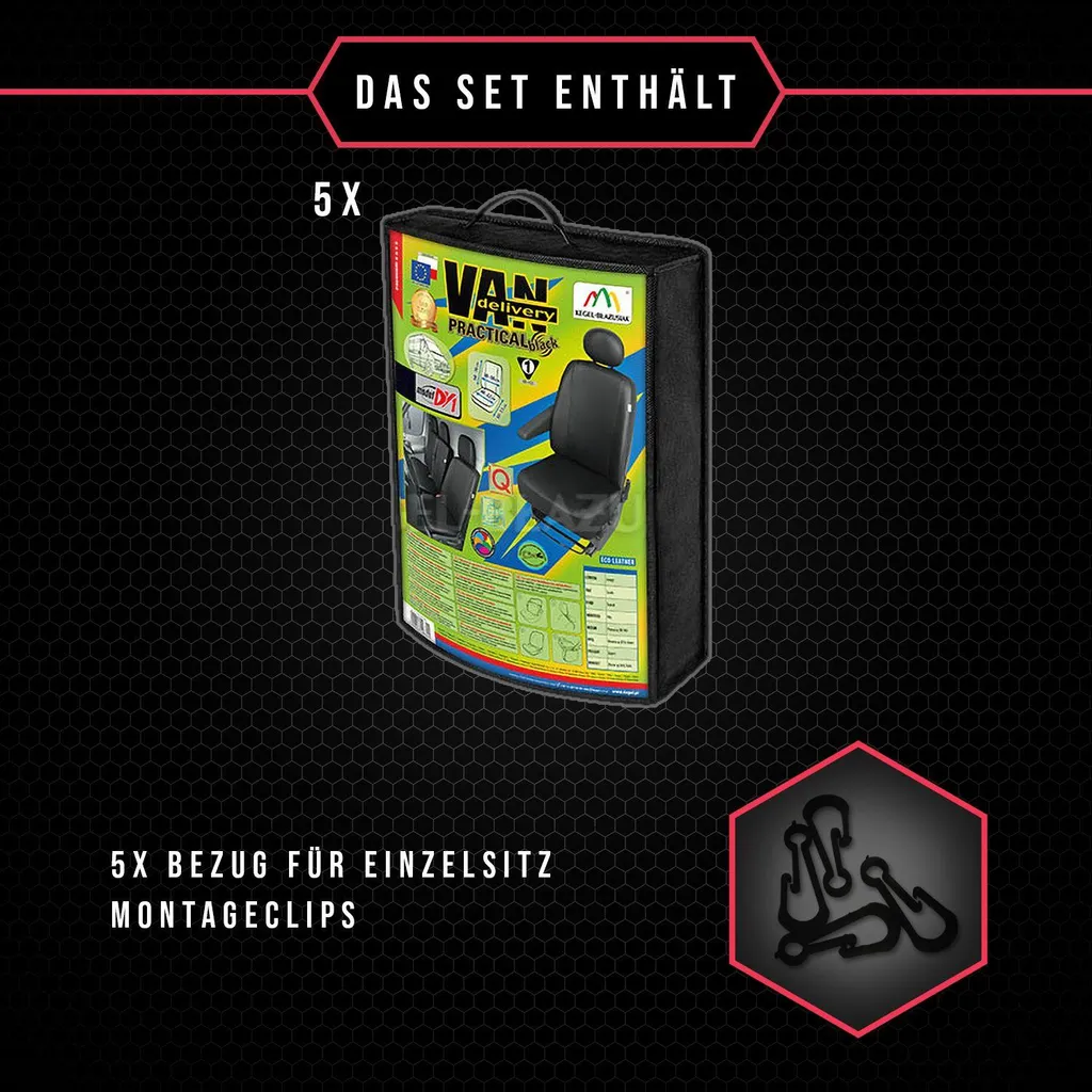 Fodere per Iveco Daily I (78-90) - Kit 5 Posti Nero Tradizione Italiana