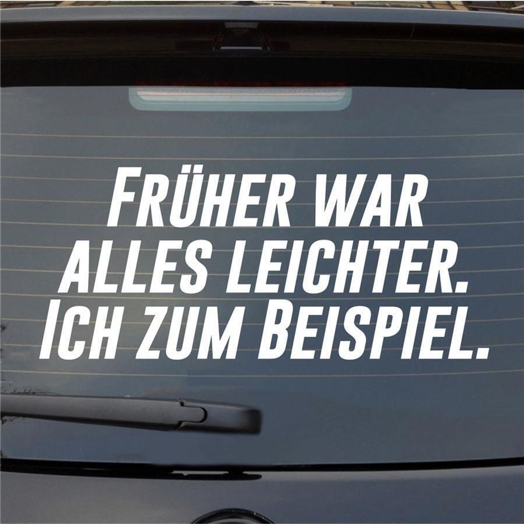 Heckscheibenaufkleber Früher alles leichter Ich zum Produktbild 