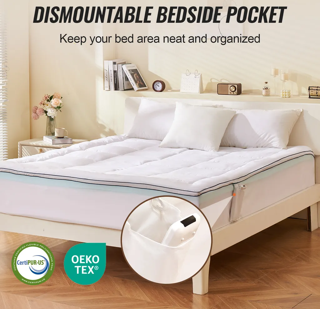 Surmatelas à Mémoire de Forme 7,6 cm avec Housse Amovible et Lavable - 4