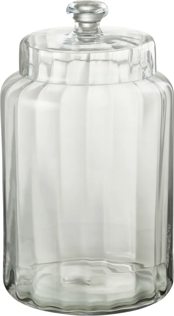 Grand Vase Transparent Elia J-Line en Verre pour Fleurs et Décoration